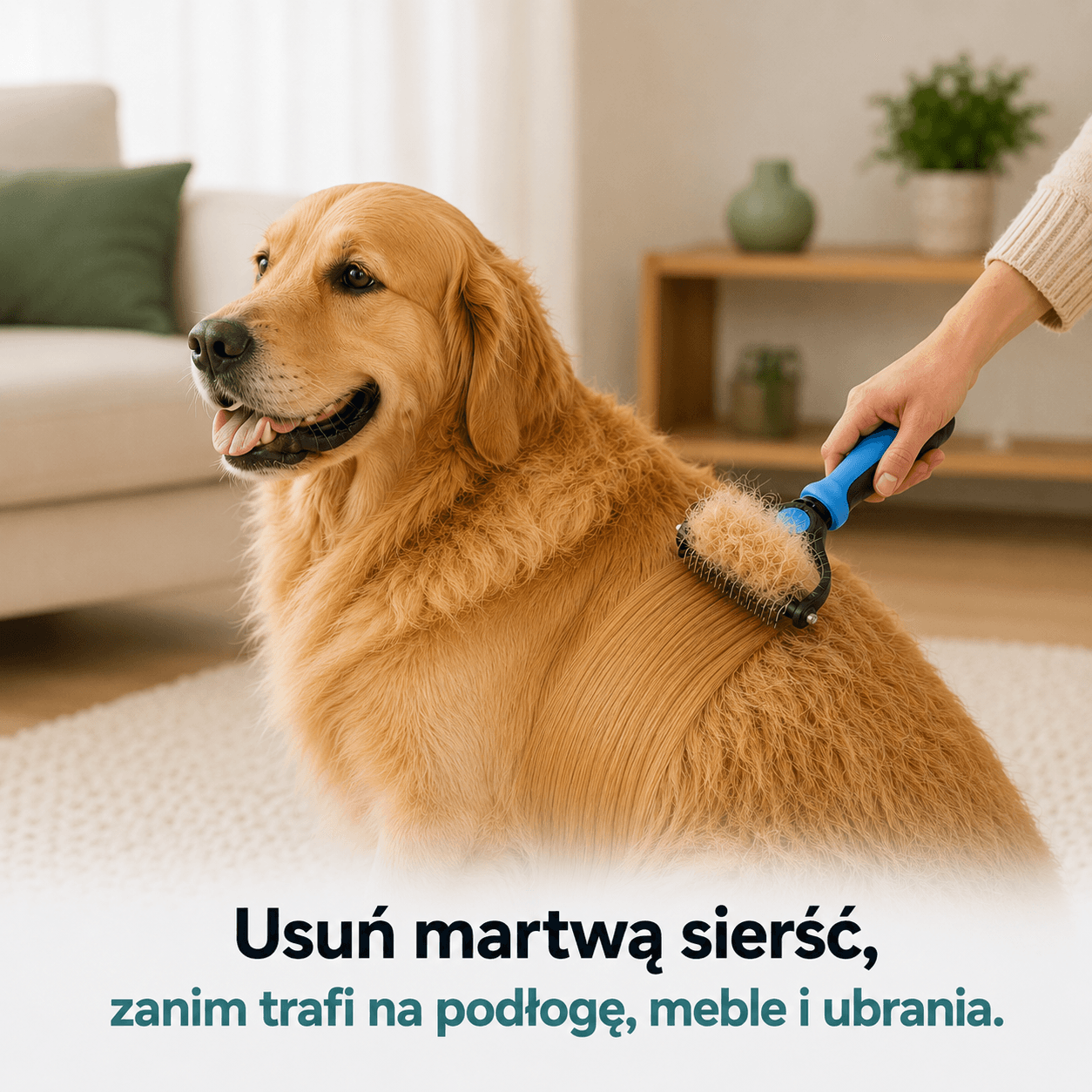 Undero – Dwustronna szczotka usuwająca 97% martwego podszerstka